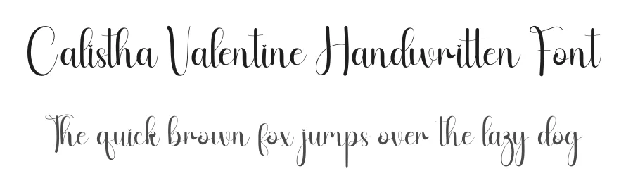 Calistha Valentine Handwritten Font by andikastudio — Script Handwritten Font