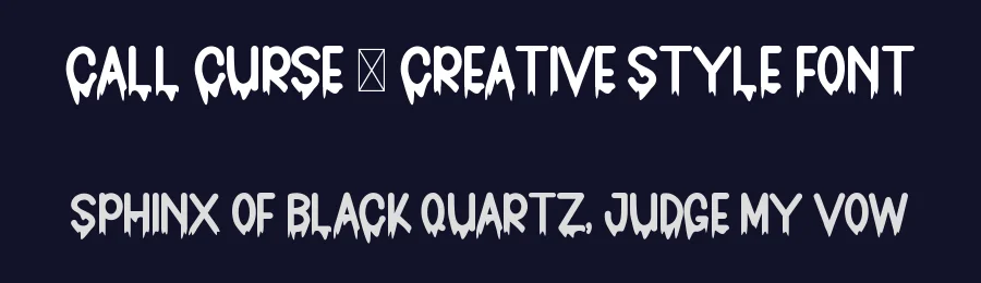 Call Curse – Creative Style Font by freshtypeink — Display Font — thumbnail 2