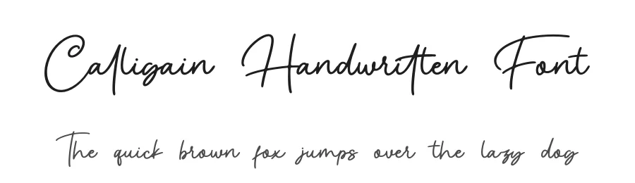 Calligain Handwritten Font by Basnistudio — Script Handwritten Font