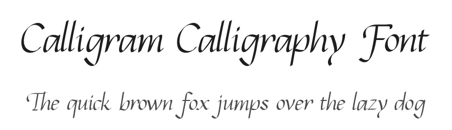 Calligram Calligraphy Font by ibeydesign — Script Handwritten Font