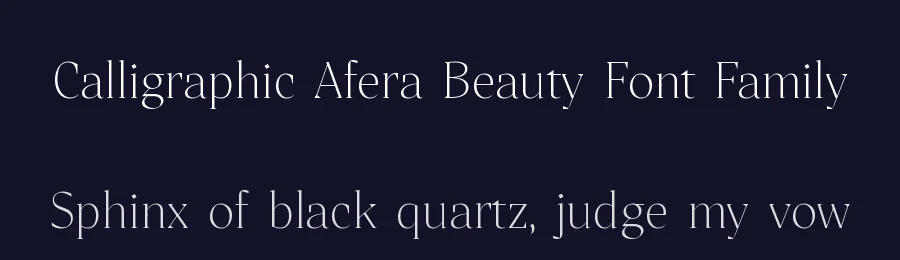 Calligraphic Afera Beauty Font Family by Caron twice — Serif Font — thumbnail 2