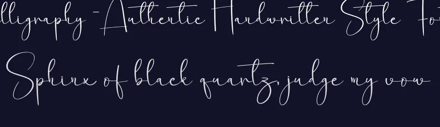 Calligraphy – Authentic Handwritten Style Font by creativeletter — Script Handwritten Font — thumbnail 2