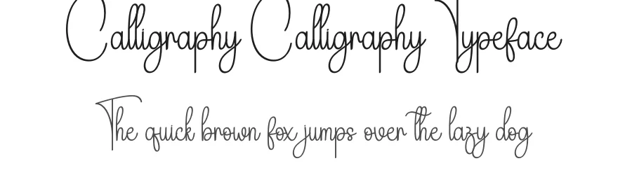 Calligraphy Calligraphy Typeface by creativeletter — Script Handwritten Font