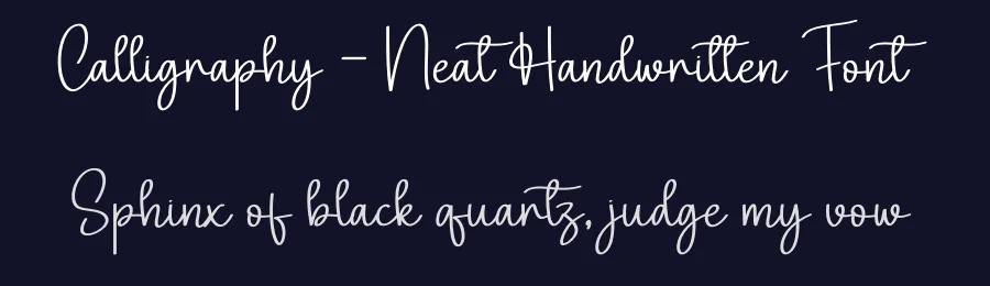 Calligraphy – Neat Handwritten Font by andikastudio — Script Handwritten Font — thumbnail 2
