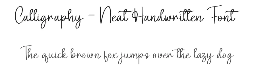Calligraphy – Neat Handwritten Font by andikastudio — Script Handwritten Font