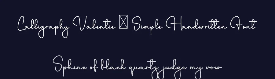 Calligraphy Valentie – Simple Handwritten Font by freshtypeink — Script Handwritten Font — thumbnail 2