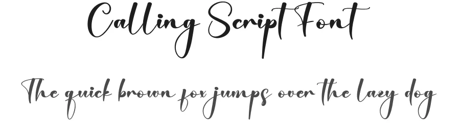 Calling Script Font by creativeletter — Script Handwritten Font