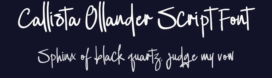 Callista Ollander Script Font by agniardi — Script Handwritten Font — thumbnail 2