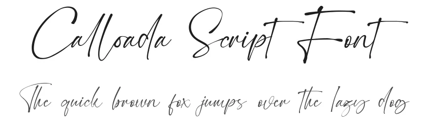 Calloada Script Font by Opand — Script Handwritten Font