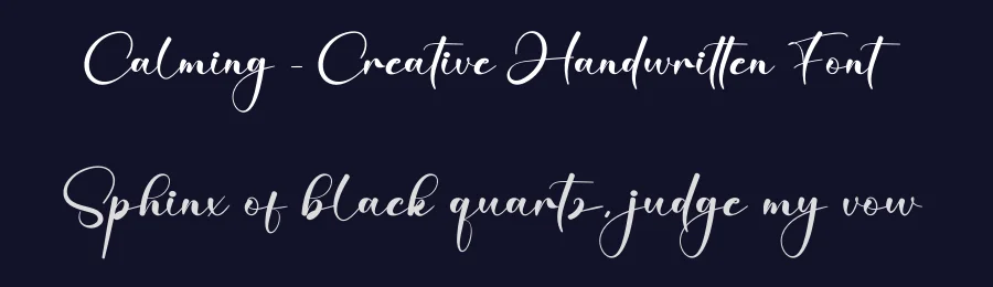 Calming – Creative Handwritten Font by creativeletter — Script Handwritten Font — thumbnail 2