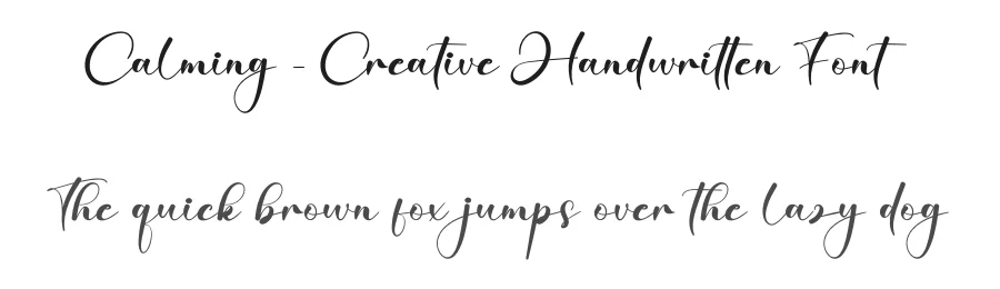 Calming – Creative Handwritten Font by creativeletter — Script Handwritten Font