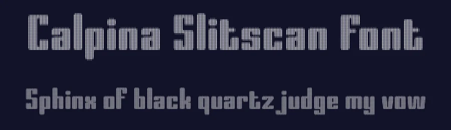 Calpina Slitscan Font by craftsupplyco — Display Font — thumbnail 2