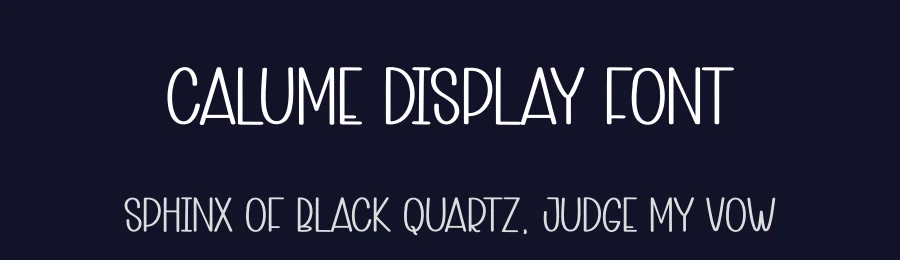 Calume Display Font by andikastudio — Display Font — thumbnail 2