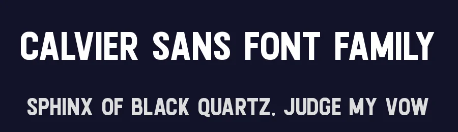 Calvier Sans Font Family by MLKWSN — Sans Serif Font — thumbnail 2