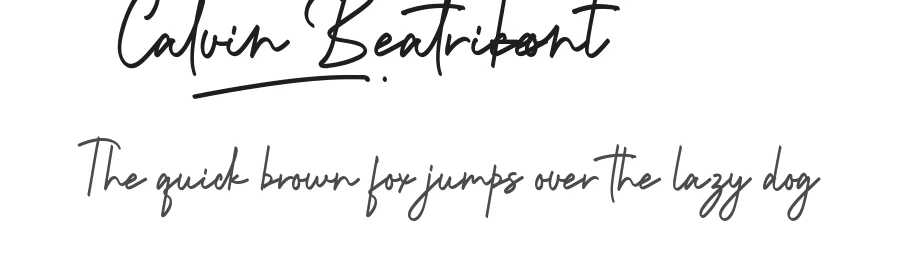 Calvin Beatrice Font by RaisProject — Script Handwritten Font