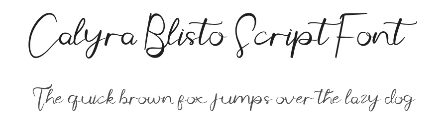 Calyra Blisto Script Font by Creatifontstudios — Script Handwritten Font
