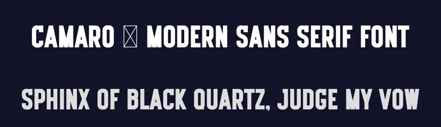 Camaro – Modern Sans Serif Font by Aqeel Art — Sans Serif Font — thumbnail 2