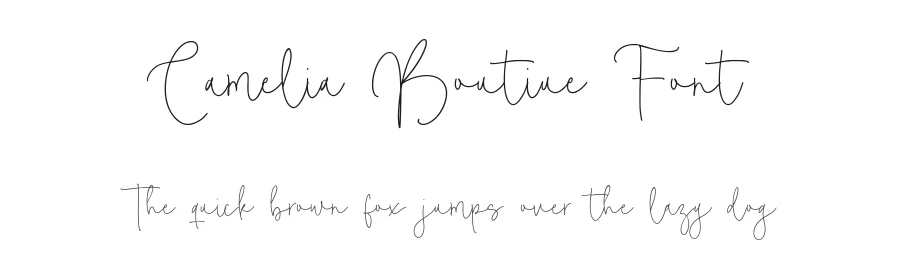 Camelia Boutiue Font by balpirick — Script Handwritten Font