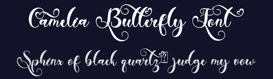 Camelia Butterfly Font by Yoga Letter — Script Handwritten Font — thumbnail 2