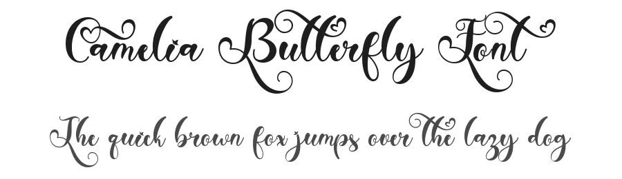 Camelia Butterfly Font by Yoga Letter — Script Handwritten Font