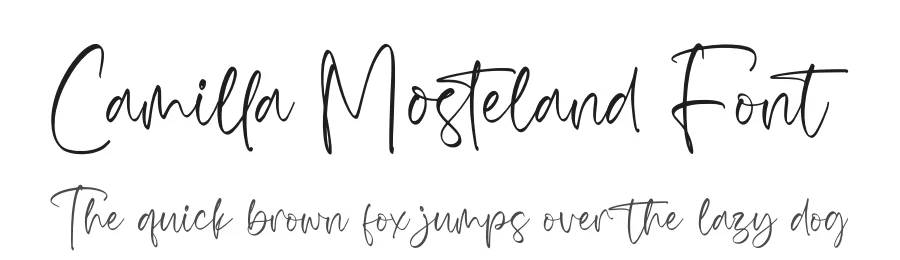 Camilla Mosteland Font by glorytype — Script Handwritten Font