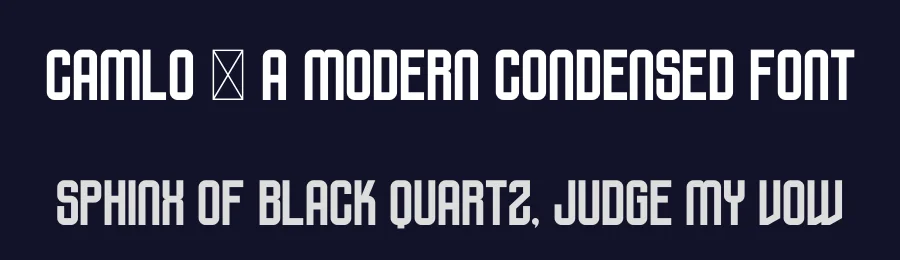 Camlo – A Modern Condensed Font by Marvadesign — Display Font — thumbnail 2