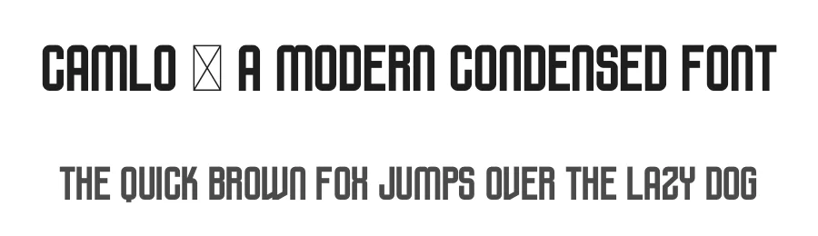 Camlo – A Modern Condensed Font by Marvadesign — Display Font