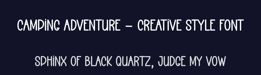 Camping Adventure – Creative Style Font by andikastudio — Display Font — thumbnail 2