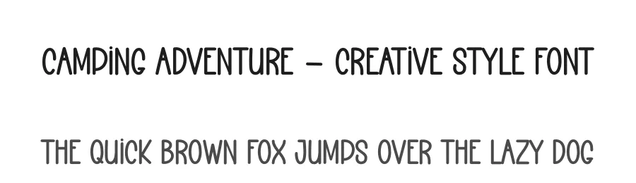 Camping Adventure – Creative Style Font by andikastudio — Display Font