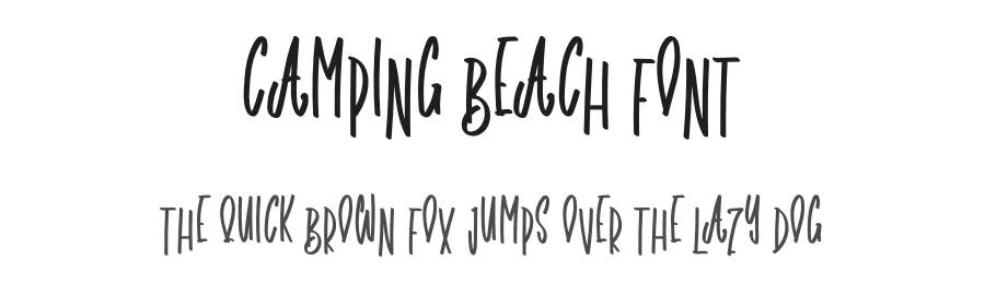 Camping Beach Font by levincreative — Script Handwritten Font