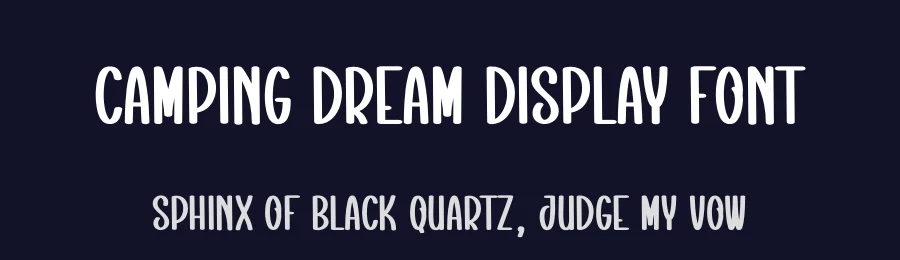 Camping Dream Display Font by creativeletter — Display Font — thumbnail 2