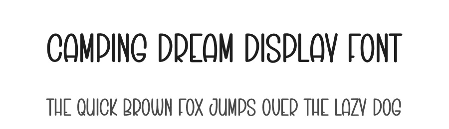 Camping Dream Display Font by creativeletter — Display Font