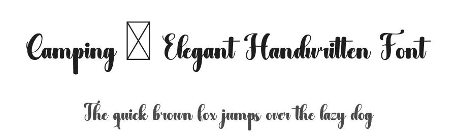 Camping – Elegant Handwritten Font by freshtypeink — Script Handwritten Font