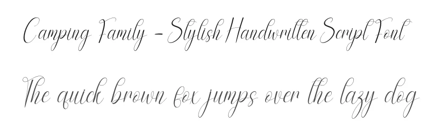 Camping Family – Stylish Handwritten Script Font by andikastudio — Script Handwritten Font