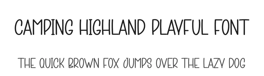 Camping Highland Playful Font by creativeletter — Script Handwritten Font