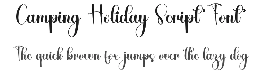 Camping Holiday Script Font by freshtypeink — Script Handwritten Font