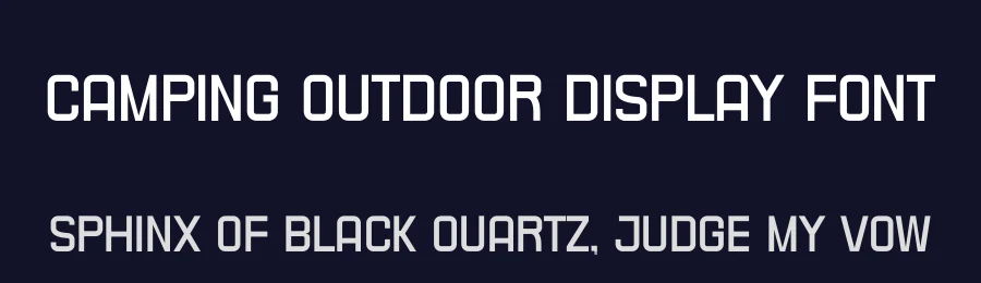 Camping Outdoor Display Font by freshtypeink — Display Font — thumbnail 2