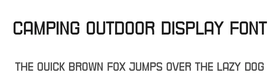 Camping Outdoor Display Font by freshtypeink — Display Font