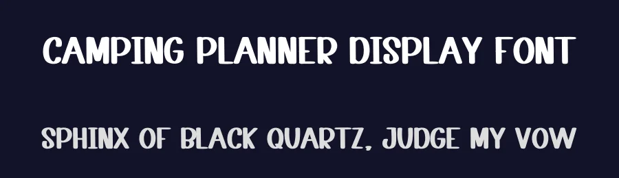 Camping Planner Display Font by inermediaSTUDIO — Display Font — thumbnail 2