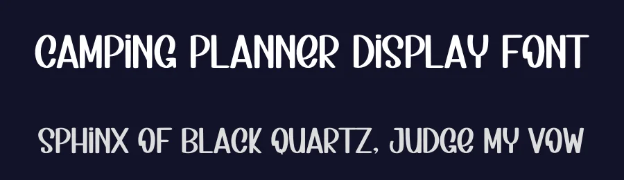 Camping Planner Display Font by inermediaSTUDIO — Display Font — thumbnail 2