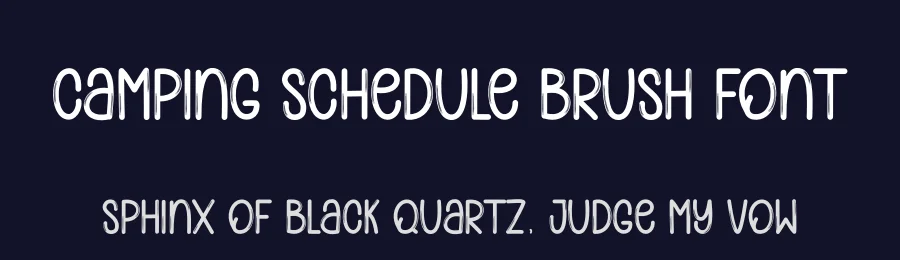 Camping Schedule Brush Font by andikastudio — Display Font — thumbnail 2