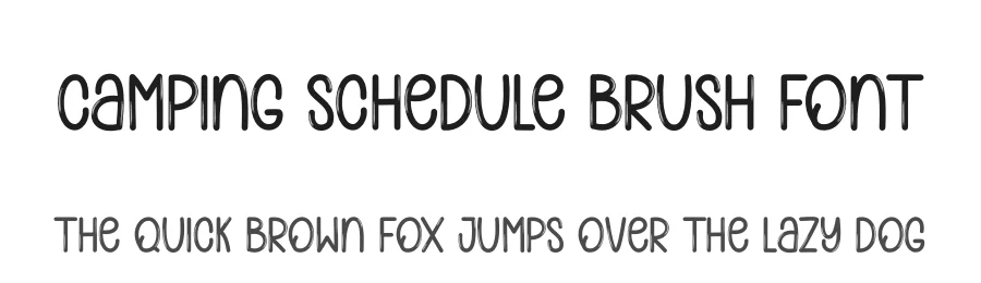 Camping Schedule Brush Font by andikastudio — Display Font