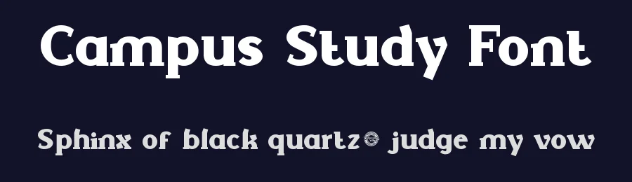 Campus Study Font by CalligraphyFonts.net — Display Font — thumbnail 2
