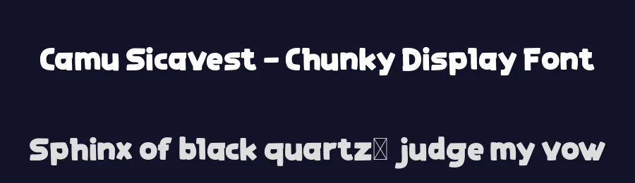 Camu Sicavest – Chunky Display Font by productype — Display Font — thumbnail 2