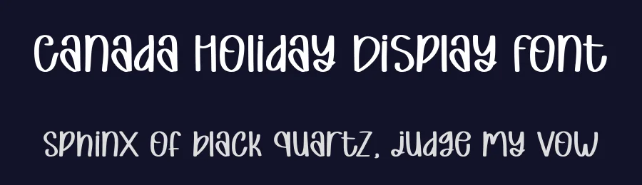 Canada Holiday Display Font by Craftedtype — Decorative Font — thumbnail 2