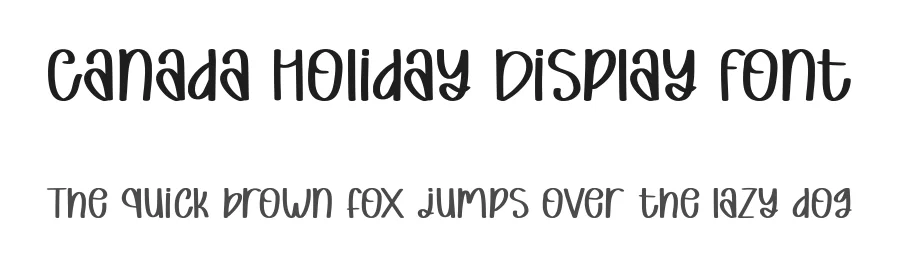Canada Holiday Display Font by Craftedtype — Decorative Font