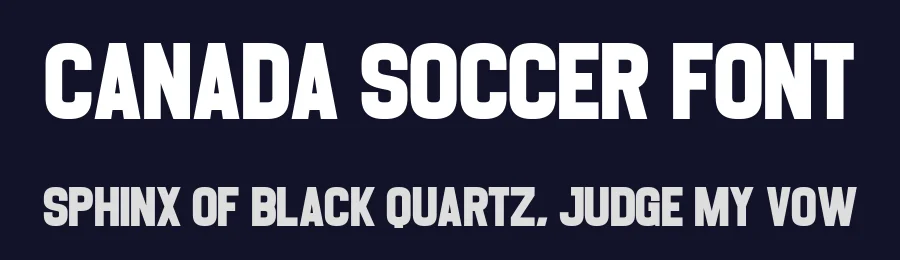 Canada Soccer Font by Craftedtype — Decorative Font — thumbnail 2