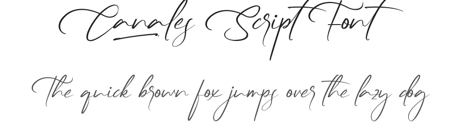 Canales Script Font by CalligraphyFonts.net — Script Handwritten Font