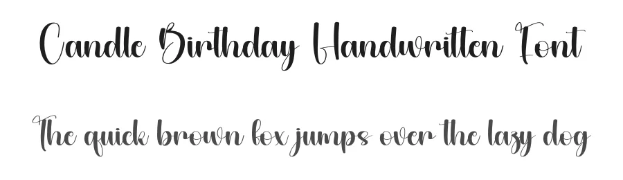Candle Birthday Handwritten Font by andikastudio — Script Handwritten Font