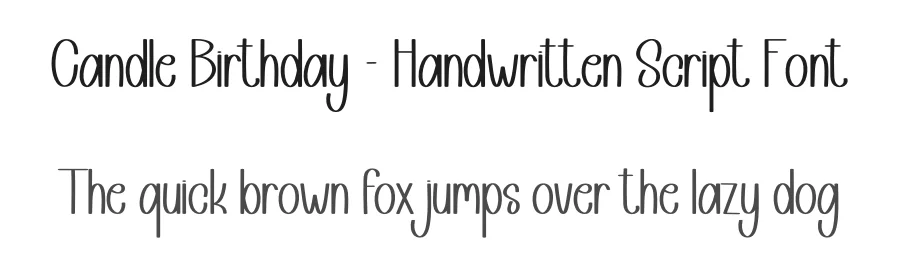 Candle Birthday – Handwritten Script Font by andikastudio — Display Font